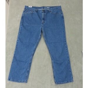 George Men's Blue Straight Leg 100% Cotton Comfy Regular Jenas Size 44x30